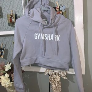 Purple Cropped Gymshark Hoodie